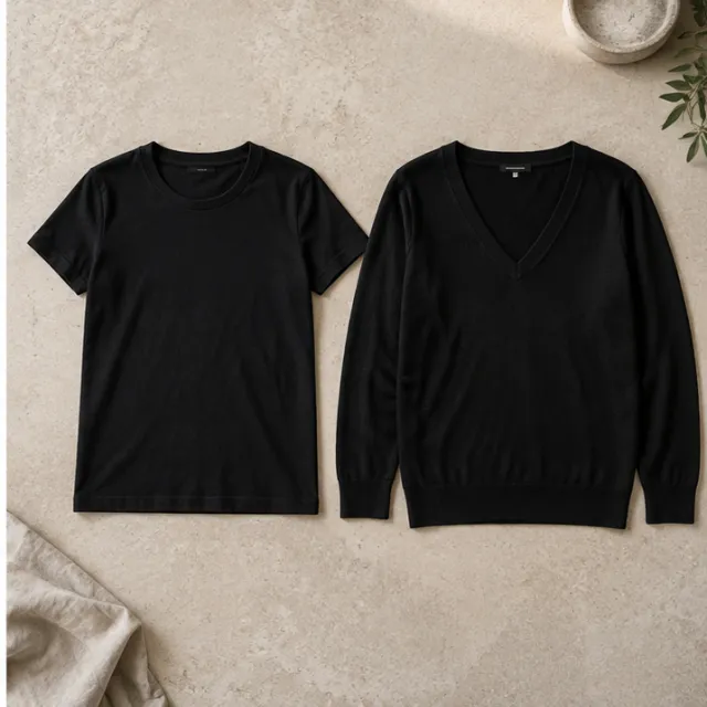 Distinguish similar black tops