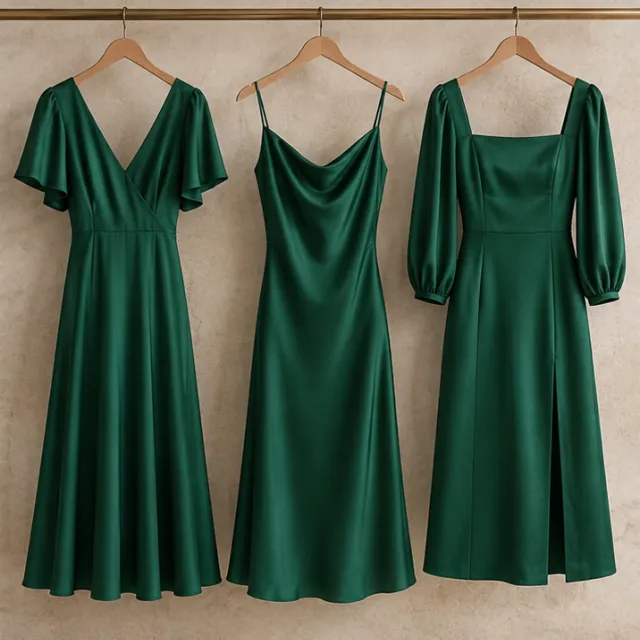 Compare necklines and sleeves