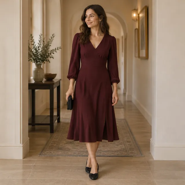 A dinner outfit with comfortable shoes