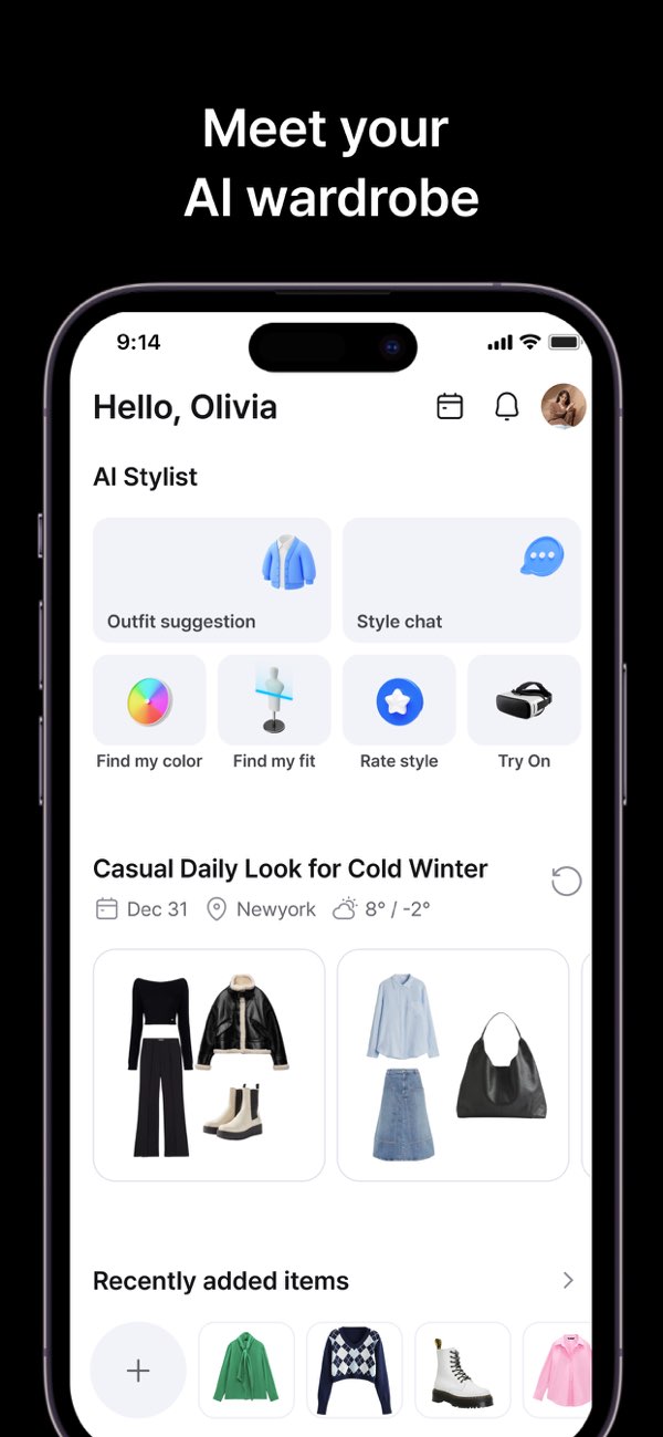 Acloset app interface screenshot