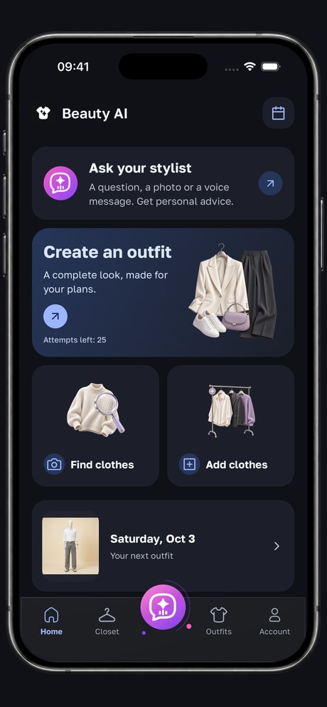 Beauty AI app interface screenshot