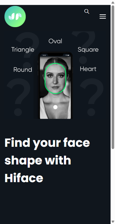 Hiface app interface screenshot