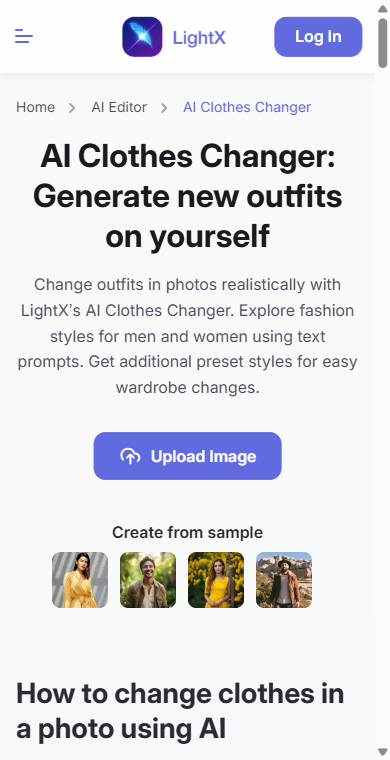 LightX app interface screenshot