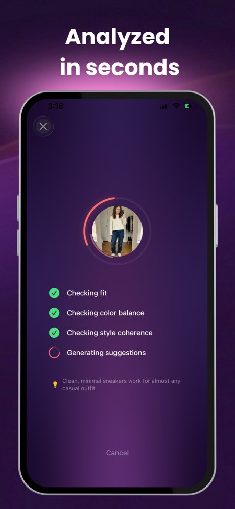 OutfitCheck app interface screenshot