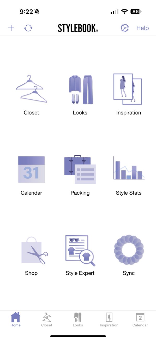 Stylebook app interface screenshot