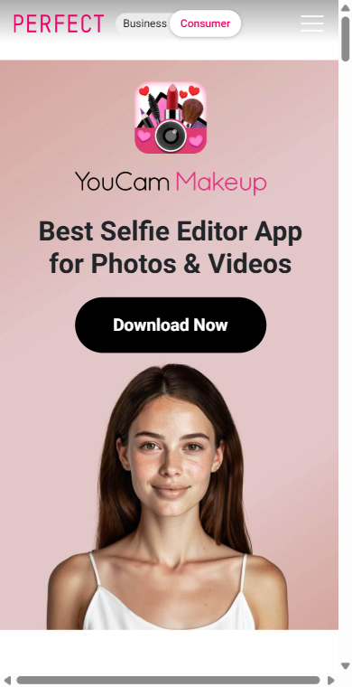 YouCam Makeup app interface screenshot